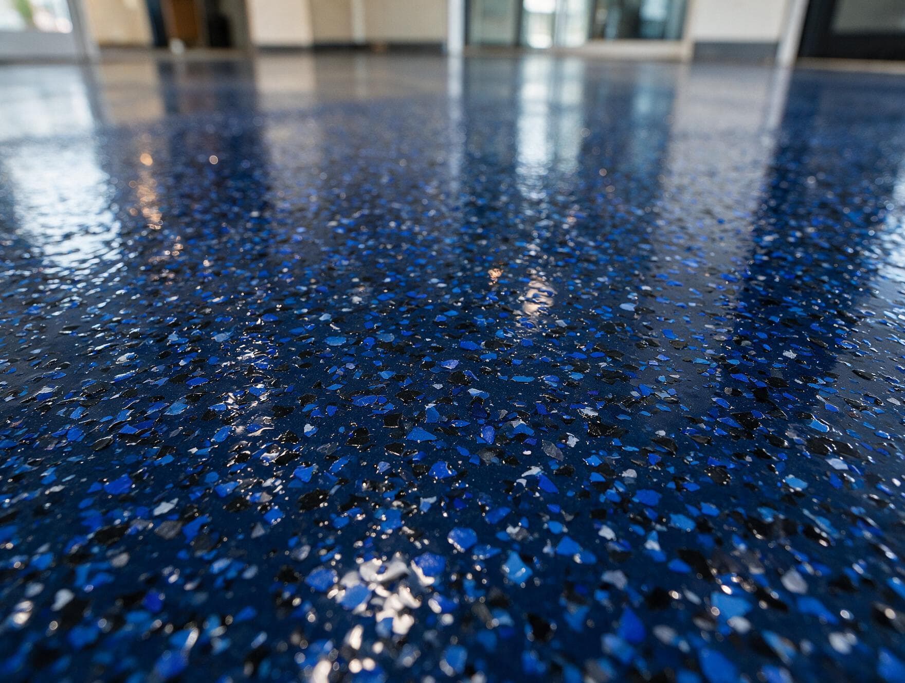 Harbor Blue epoxy floor texture — Charlotte NC
