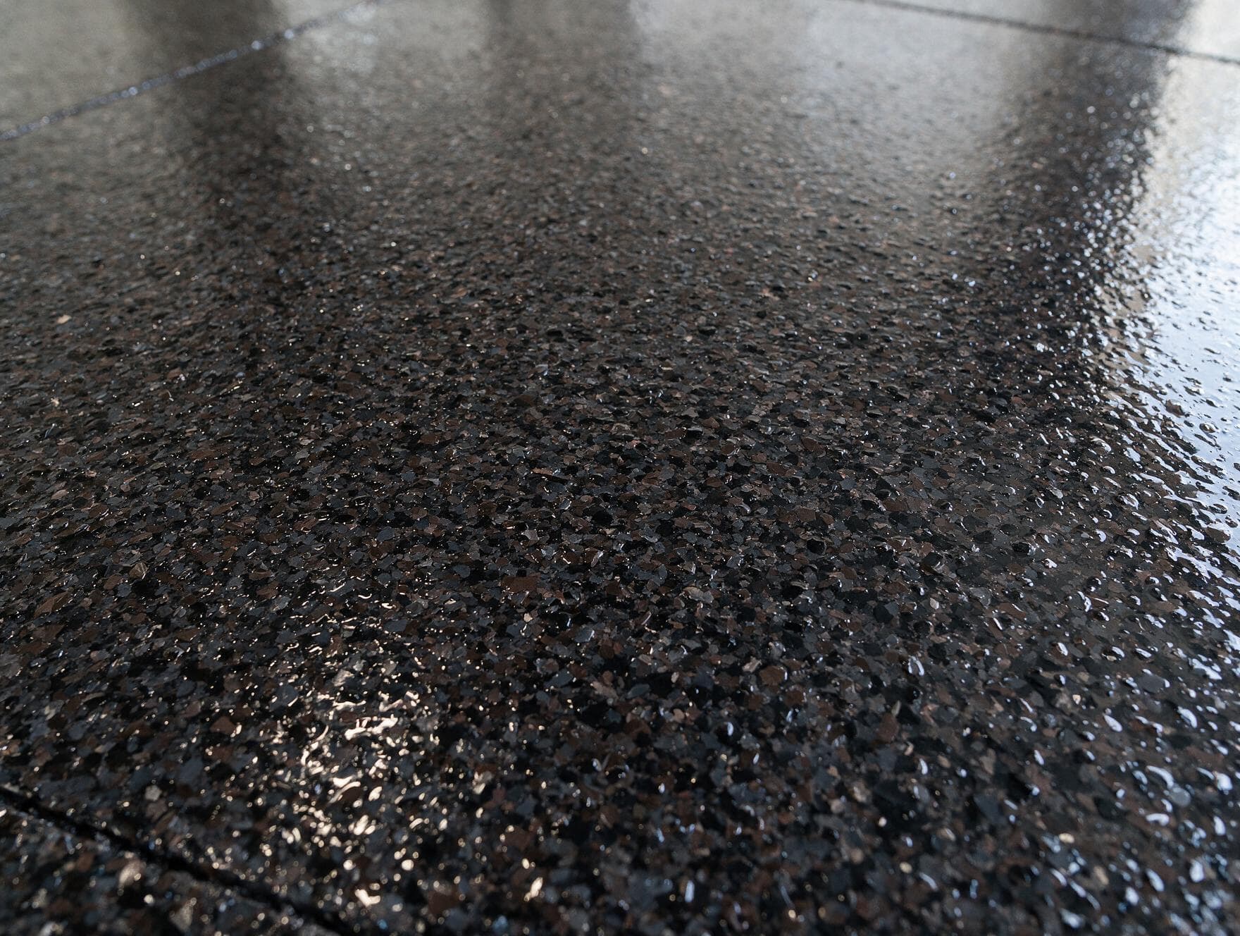 Onyx Broadcast epoxy floor texture — Charlotte NC