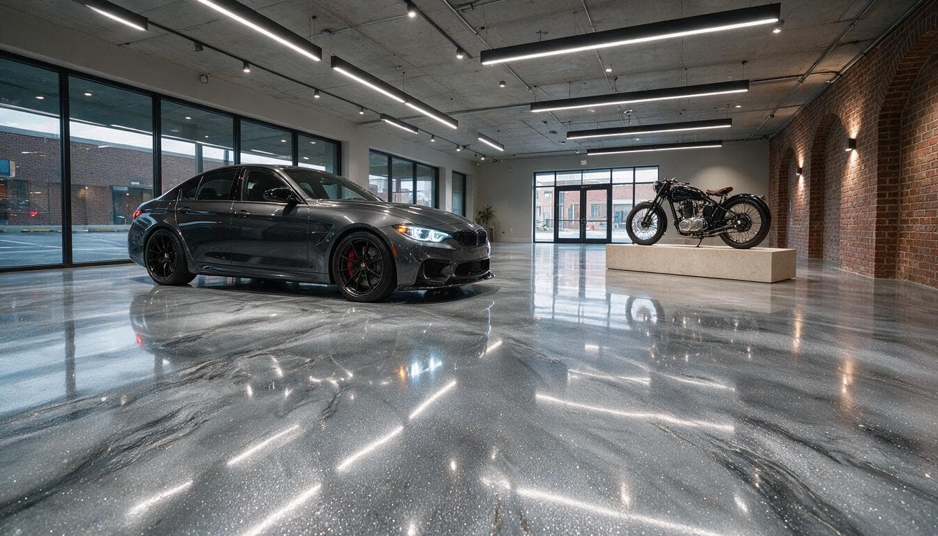 Showroom epoxy floor Charlotte NC — Charlotte Epoxy Pro