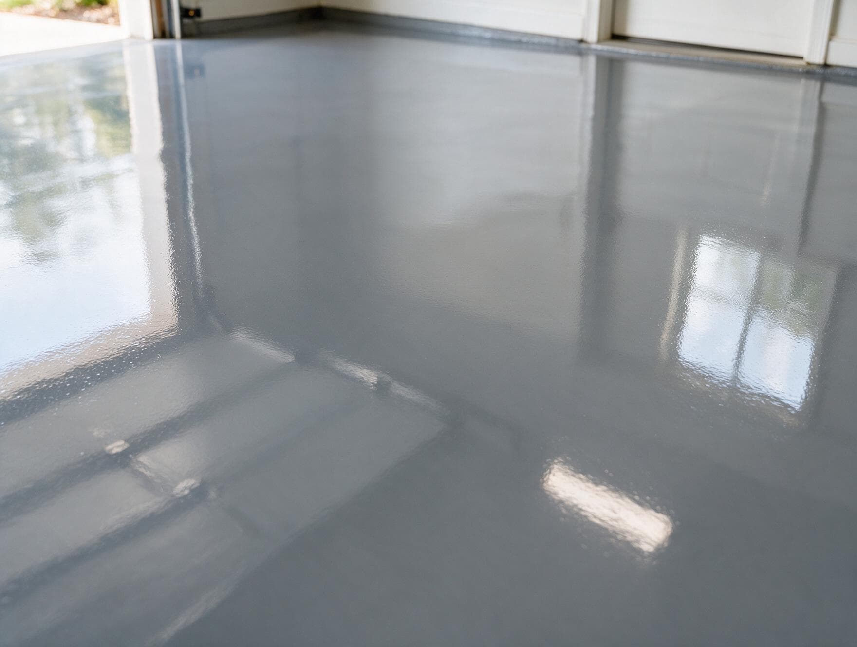 Storm Grey Solid epoxy floor texture — Charlotte NC