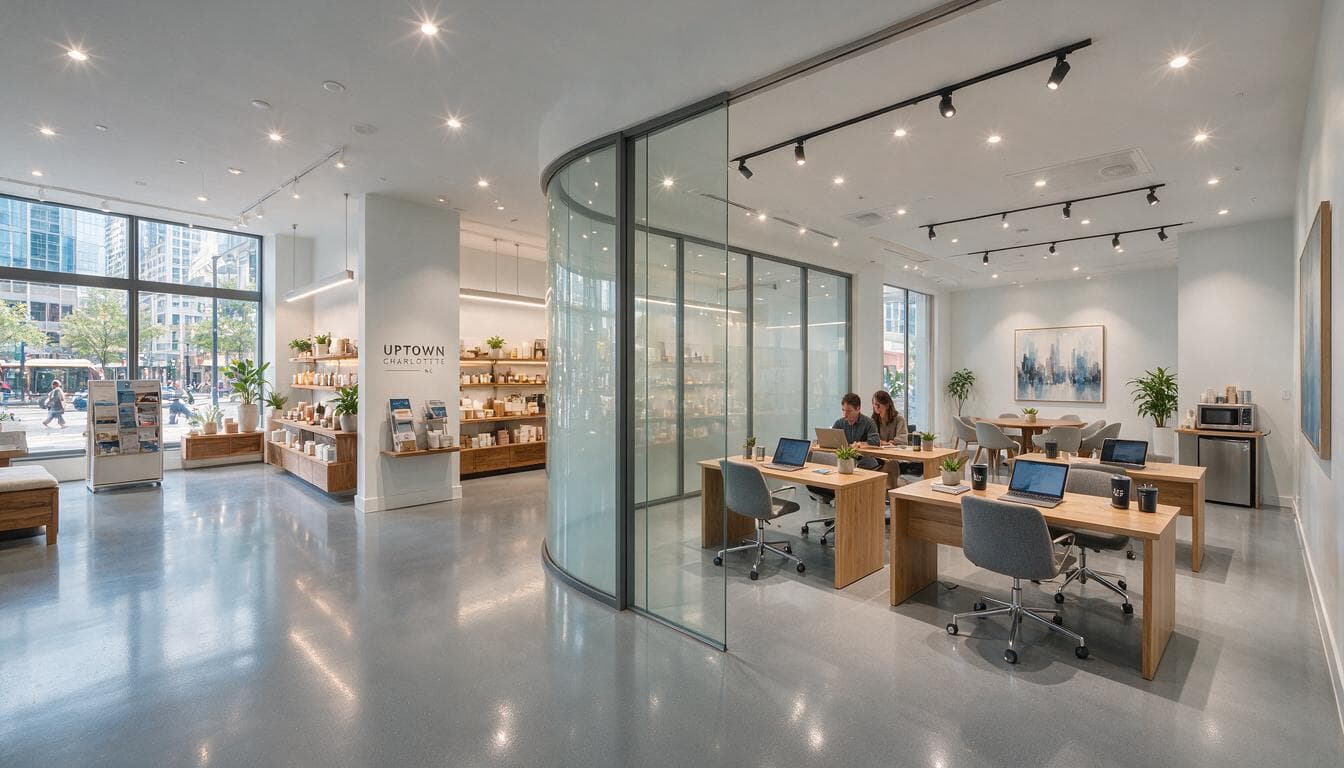 Commercial floor coating installed in Charlotte NC business — Charlotte Epoxy Pro