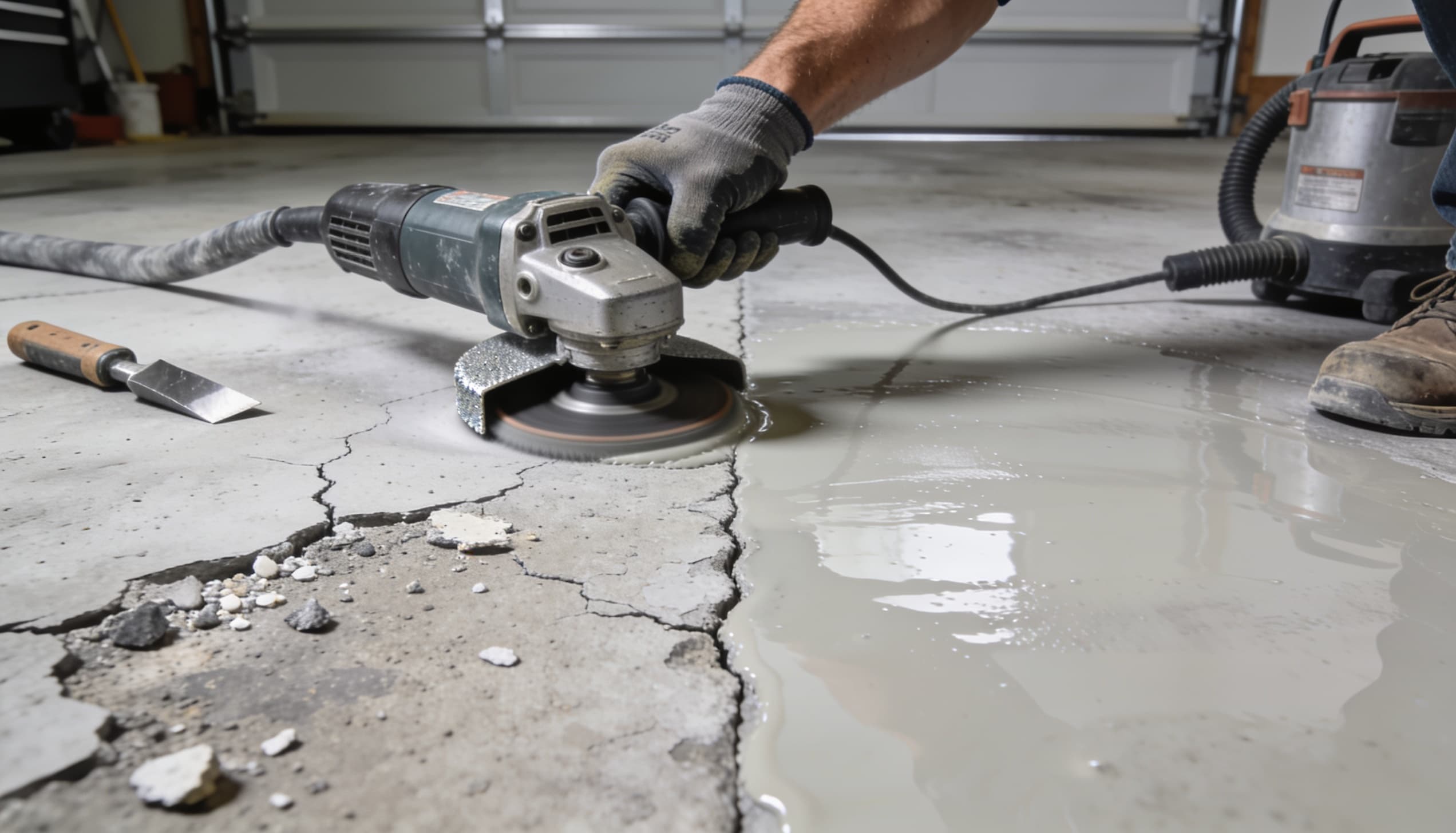 Concrete crack and spall repair in Charlotte NC garage — Charlotte Epoxy Pro