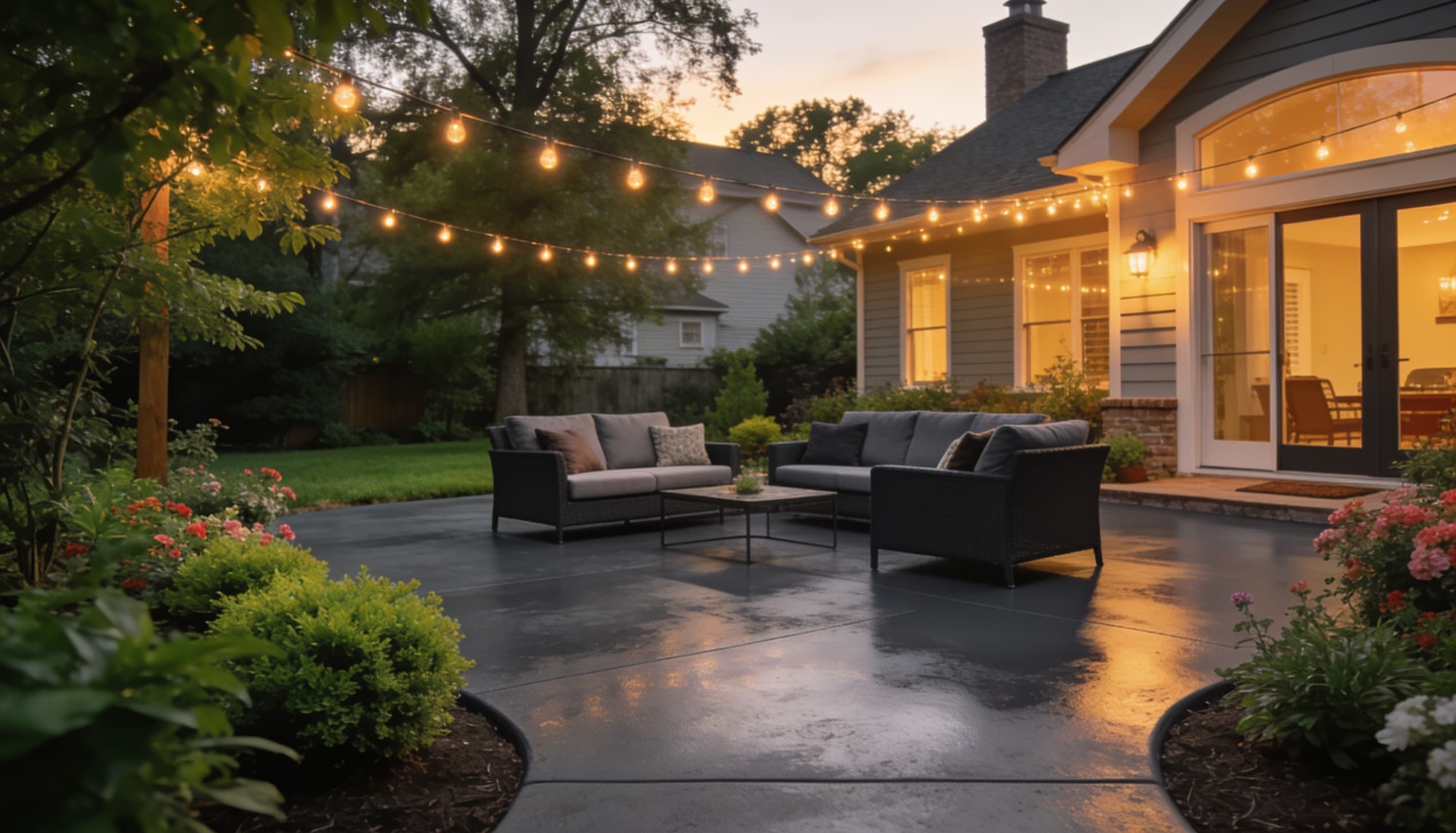 Concrete patio coating installed in Charlotte NC — Charlotte Epoxy Pro