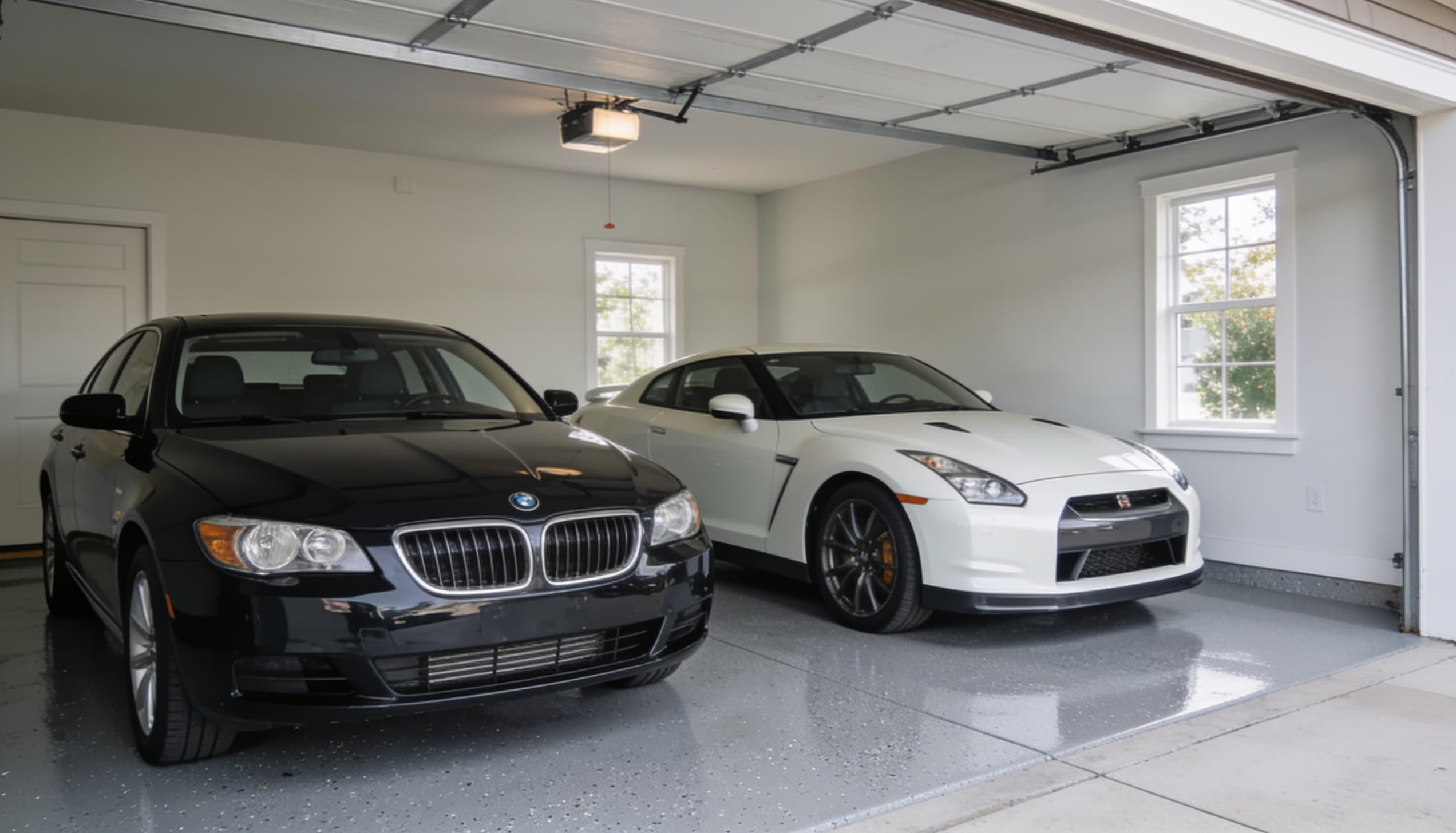 Solid color epoxy floor installed in Charlotte NC garage — Charlotte Epoxy Pro