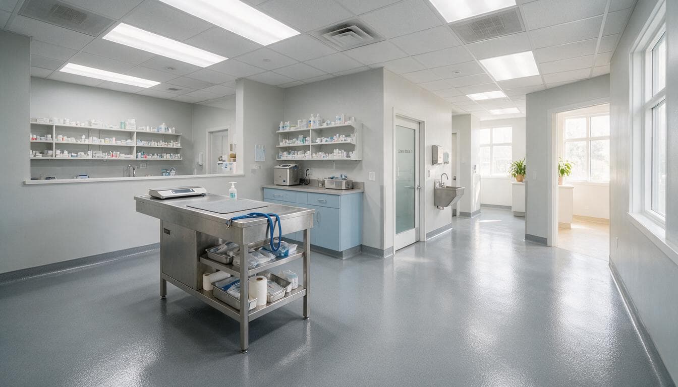 Veterinary clinic floor coating Charlotte NC — Charlotte Epoxy Pro